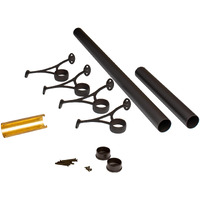 Outwater 12' Bar Foot Rail Kit - Complete Undercounter Mount Hardware And Tubing, Oil Rubbed Bronze Finish