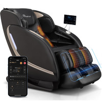 Easpearl 2025 Massage Chair, 4D Full Body Zero Gravity Massage Chairs With App, Sl Track Shiatsu Stretch Massage Recliner Chair With Electric Footrest, Heat, Foot Rollers, Body Scan(Black)