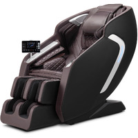 Vevor Massage Chair, 4D Full Body Zero Gravity Recliner With Sl Track, Yoga Stretch, Ai Voice Control, Heat, Foot Roller, Retractable Pedal, 36 Airbags, Lcd, Armrest Controls, Rolling Base