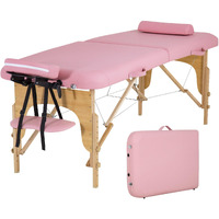Paylesshere Massage Bed Portable Massage Table 28 Inche Wide Lash Bed 2 Folding Heigh Adjustable Spa Table With Half Bolster Oxford Bag For Spa Footmassage Facial Carespa Tattoo