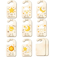 Craspire 10Pcs Wood Baby Wardrobe Dividers Moon Star Sun Nursery Decor From Newborn To 36 Month Hanger Seperaters Baby Closet Organizers Nursery Infant Wardrobe Hangers Divider For Newborn Shower