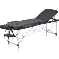 Younike Portable Foldable Lash Bed For Eyelash Extensions, Adjustable Height Aluminum Facial Spa Table - Lightweight Professional Beauty Salon & Home Use Massage Bed (Black)