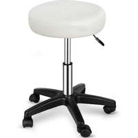 Nova Microdermabrasion Adjustable Hydraulic Rolling Swivel Salon Stool Chair Tattoo Massage Facial Spa Stool Chair Black (White)