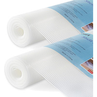2 Rolls Shelf Liners, 12 Inches X 20 Feet Non-Slip Kitchen Cabinet Liner, Washable Oil-Proof Non-Adhesive Contact Paper For Kitchen Drawer, Cabinet, Shelves, Refrigerator, Storage, Desks, Coutertops