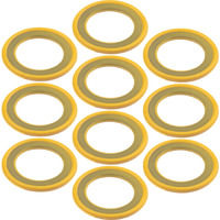 Isslly 10Pcs Gearcase Drain Plug Seal Gaskets For Lower Unit Gear Oil Pump, Rubber Stainless Steel Lower Unit Washers Replacements 26-830749 Compatible With Mercury Marine/Mercruiser