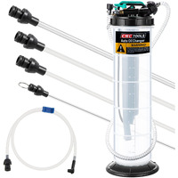 2.5 Gallon/9.5 L Manual Pneumatic Fluid Extractor, Automotive Oil Extractor Pump Oil Vacuum Changer With 5 Pcs Brake Bleeding Hose For Car, Suvs, Truck, Yachts
