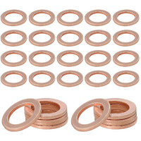 Povtii 30 Pcs Oil Drain Plug Gasket, 14Mm Copper Oil Crush Washer Compatible With Oem Pn Part 007603-014106, Car Accessories For Oil Drain Plug Washer Gaskets Seals Replacement