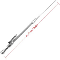 Hahaha-8445 Fe Compatible With Ford Fe Big Block Stainless Flexible Dipstick. Flexible Billet Engine Oil Dipstick For 1955-1977 (352,360,390,427,428) (Silver)