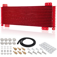 40K Transmission Oil Cooler Lpd47391, Heavy Duty 40,000 Gvw Max, Low Pressure Drop, Compatible With Tru-Cool,Includes Mounting Hardware-Ideal For Heavy Vehicles,40,000 Gvw Transmission Cooler (Red)