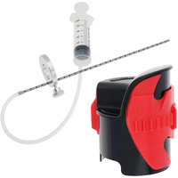 Windance Motorcycle Front Fork Maintenance Tool Kit,Fork Seal Saver Cleaner 45Mm-55Mm Shock Repairing Tool + Fork Suspension Oil Level Measurement Gauge Oil Syringe Tool (Red)