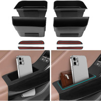 Dwkjmycp 4Pcs Door Grab Tray Door Organizer For Ford Explorer 2020 2021 2022 2023 2024 2025 Front And Rear Accessories Phone Holder Container Handle Pocket Storage Box Abs Plastic, Red Mat