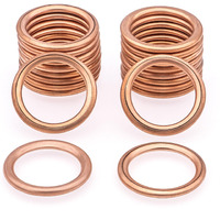 Meajoo 20 Pcs Engine Oil Drain Plug Gasket Crush Washer Replacement For M16 11137546275 Gasket Ring Fits For Mini Cooper, R56, Clubman, Cabrio, Coup  , Roadster, Countryman, Paceman