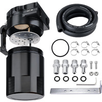 Evil Energy Oil Catch Can, 300Ml Universal Baffled Catch Can Kit With 5Ft 5/8 Inch Hose, Aluminum Air Oil Separator Upgraded Internal Filter