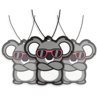 Cute Koala Rocking Sunnies Car Air Freshener 3 Pack Scented With Essential Oils (3 Pack)
