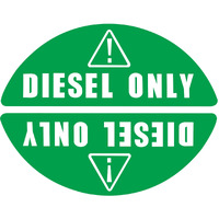 Quickmarine 1 Pair Of Diesel Only Stickers For Car Van Truck Vehicle Boat Oil Tank Fuel Filler Gas Cap Lid Cover Weatherproof Adhesive Decals Green