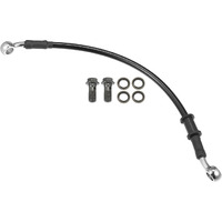 Motoforti Universal Brake Hose Motorcycle Atv Dirt Bike Motocross Braided Hydraulic Brake Line Oil Hose Pipeline, 30Cm, Durable, Metal, Black Silver Tone, 1 Set