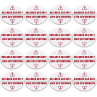 Quickmarine 16 Pairs Of Unleaded Gas Only Stickers For Car Van Truck Vehicle Boat Oil Tank Fuel Filler Cap Lid Cover Weatherproof Adhesive Decals