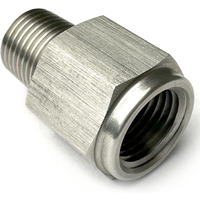 1/8 Npt Male To M10X1.0 Female Gauge Sender Adapter M10 Fuel Oil Trans Brakes 304 Stainless Steel Fittings