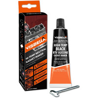 Visbella Gasket Maker Oil Resistant Sensor Safe Neutral Rtv Silicone Sealant Non-Corrosive High Flexibility Ideal For Domestic & Older Vehicles 3.5Oz (Black)
