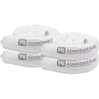 Pig Oil Absorbent Sock - Oil-Only Absorbent Sock - 4 Pack - 3"" X 48"" Sock - Absorbs Up To 1 Gallon Per Sock - Pm50055