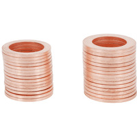 Dsnaduo 2 Sizes 30 Pcs Oil Drain Plug Gasket,Copper Crush Washer Fits M14