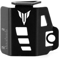 Mokiton Rear Brake Fluid Reservoir Oil Tank Cap Guard Cover Compatible With Yamaha Mt-10/09/07/03/25 2014-2022 2023 2024 | Master Cylinder Protectors Mt07 Mt09 Mt03 Mt25 Mt10 Accessories (Black)