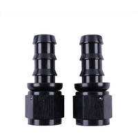 Zap Performance 10An Female To 5/8 Inch Barb Hose Fitting Straight Black Push-On/Lock Fuel Cooler Kits, Fitting For Rubber Fuel Oil Line (2 Pcs)