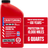 Craftsman 5W-20 Full Synthetic Automotive Engine Oil - 6 Quarts (Cmxoklt201196-6)