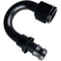 10An 180 Degree An-10 Female Swivel Push-On/Lock Hose Barb Fuel Oil Line Fitting End Aluminum Black