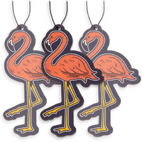Flamingo Car Air Freshener 3 Pack Scented With Essential Oils By Fresh Fresheners
