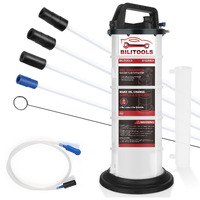 Bilitools 9L Vacuum Oil Pump Extractor Air Operated Automotive Oil Change Tool Large Capacity 2.4 Gallon Pneumatic Engine Dipstick Fluid Extractor For Boat Marine Jetski Ect.