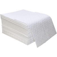 Ateret Oil Mat I Medium Weight Oil Only Absorbent Pad I 15"" X 18"" I 100 Oil Absorbing Pads I White