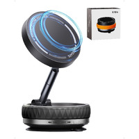 Intoval Vacuum Magnetic Phone Holder For Car, 360 Suction Cup Phone Mount With Snaplock Tech, Adjustable Magnet Stand For Your Car - Fit For Magsafe Iphone, Come With 2 Mag Rings, Flat Nano Sticker