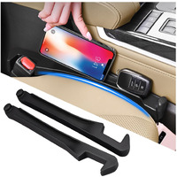 2Pcs Car Seat Gap Filler,Upgraded 3 In 1 No Drop Seat Guard For Cars With Hook And Car Phone Holder Design,Universal Cars Seats Spacer Gap Filler For Double-Sided Use