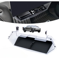 Wheelx Center Console Organizer Tray For 2024 2025 Tesla Cybertruck - Under Screen Storage Box For Phone, Glasses, Wallet, Earbuds - Interior Accessories Holder