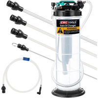 Estune 2 Gallon/7.5 L Manual Pneumatic Fluid Extractor, Automotive Oil Extractor Pump Oil Vacuum Changer With 5 Pcs Brake Bleeding Hose For Car, Suvs, Truck, Yachts