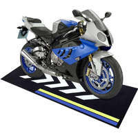 Drydiet Motorcycle Mat 78 X 31 Inch Garage Floor Rug Washable Parking Mats For Garage Floors Non Slip Oil Absorbent Pad Rubber Backing Layer Protects Floor From Spills Drips Stains(Arrow Style)
