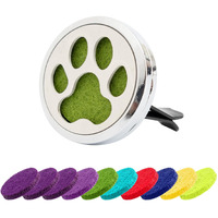 Auear, Dog Paw Car Diffuser Vent Clip - 30Mm Aromatherapy Essential Oil Car Diffuser Vent Clips With 10 Refill Pads