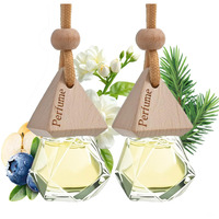 Car Air Freshener, Hanging Diffuser For Car Interior, Long-Lasting (60+ Days), Non-Toxic & Giftable (Diamond Bottles (2    0.27 Fl Oz), Graphite)