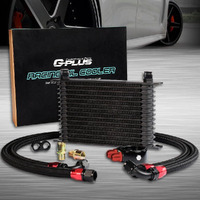 G-Plus 15 Row An10-10An Universal Engine Transmission Oil Hose End Kit & Oil Cooler Kit Aluminum