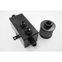 Autobahn88 Fuel Polished Alloy Surge Tank Aluminum Swirl Pot For Racing Fuel System 2L (0.52 Gallon)