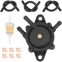 Afeisol 808492 Fuel Pump With Filter And Oil Hose Compatible With Briggs And Stratton Kohler 17Hp-25Hp Kawasaki John Deere Cub Cadet Yamaha Golf Cart Lawn Mower Mikuni Fuel Pump Replace# 808656
