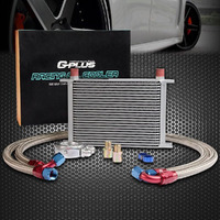 G-Plus Universal 25 Row Silver Engine Transmission Oil Cooler Kit Compatible With Bmw 3 Series 335I E90 E92 N54 Aluminum