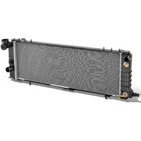 Auto Dynasty Radiator Compatible With 1991-2001 Jeep Cherokee 4.0L, Aluminum Radiator, 1-Row Radiator W/Transmission Oil Cooler, Natural Black/Metallic, Dpi 2340
