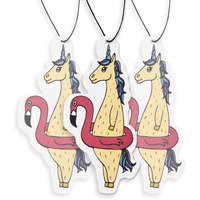Unicorn Car Air Freshener 3 Pack Scented With Essential Oils By Fresh Fresheners