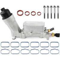 926-959 Upgrade Aluminum Engine Oil Filter Housing Oil Cooler Kit For 2017-2018 Dodge Challenger Charger Journey Caravan Durango Jeep Wrangler Grand Cherokee Chrysler 200 300 Ram Promaster 3.6 926-876