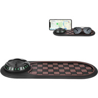 Multifunctional Car Anti-Slip Mat With Phone Holder, 360Rotatable Mobile Phone Holder Anti Slip Pad For Car Dashboard Keys Sunglasses Gadgets Storage