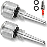 Xikoby Magnetic Oil Dipstick 55201 Compatible With Predator 212Cc 196Cc Coleman Ct200U Ct200U-Ex Bt200X Mini Bike Westing-House Inverter Generator Gx160 Gx200 Engine Replacement Parts 2Pcs