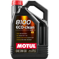 Motul 102889 8100 Eco-Clean 0W-30 Motor Oil 100% Synthetic Fuel Economy Mid Saps Engine Oil, Acea C2, Api Sn, 5L - 1 Pack