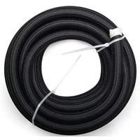 Lotcesfun 20An Fuel Line Hose Braided Nylon Stainless Steel Oil & Gas Cpe Transmission Oil Cooler Line Coolant Hose Fuel Line Pump Gas, Race Gas, Vacuum, Hydraulic Fluid Diesel Hose Line Tube 5Ft